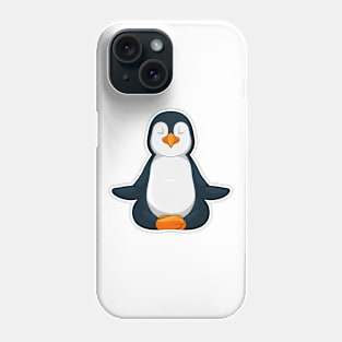 Penguin at Yoga Fitness in Sitting Phone Case