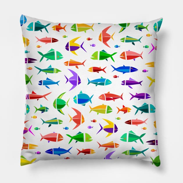 Common Fish of the Mad Tropic Pillow by MadTropic