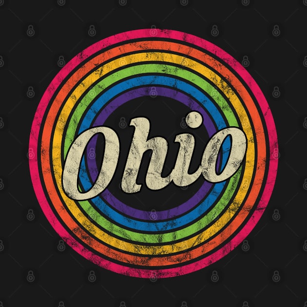 Ohio - Retro Rainbow Faded-Style by MaydenArt