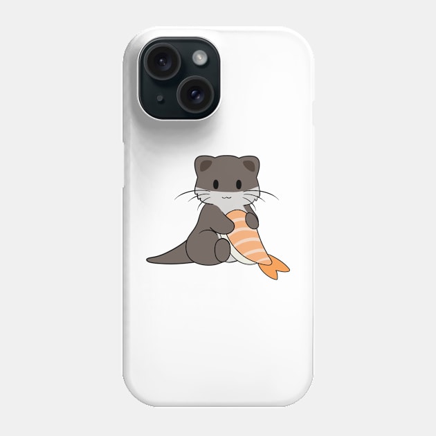 Prawn Sushi Otter 2 Phone Case by BiscuitSnack