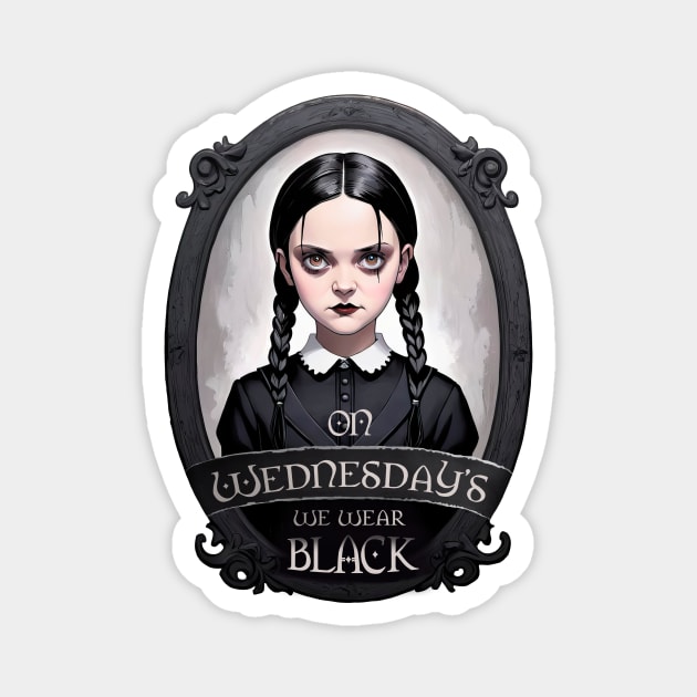 Wednesday Addams Magnet by edoobix