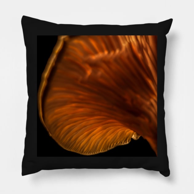 Illuminated Mushroom Macro Pillow by axp7884