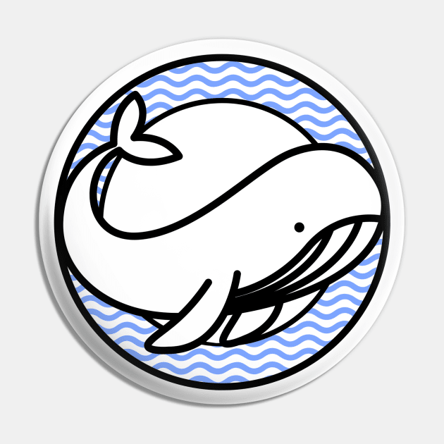 Preppy Whale Emblem Pin by Nature Lover Apparel