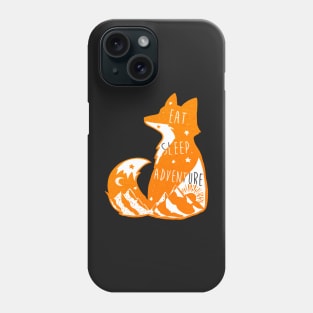 Fjallraven - fox of adventure eat and sleep black Phone Case