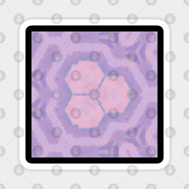 Kaleidoscope Pastel Colors Purple Pink Magnet by Peaceful Space AS