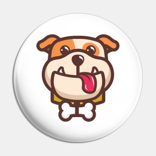 Bulldog cute Pin