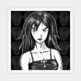 death from sandman skeleton girl ecopop Magnet