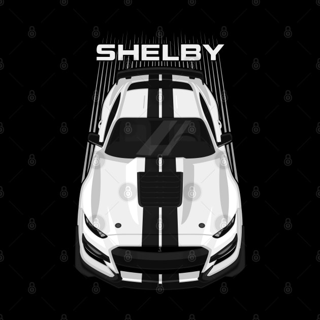 Ford Mustang Shelby GT500 2020-2021 - White - Black Stripes by V8social