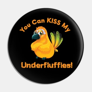 Sun Conure Parrot Kiss Underfluffies Pin