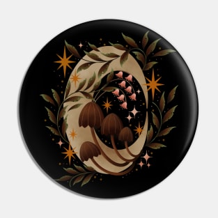 Magical forest moon Pin