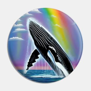 Humpback Whale Rainbow Pin