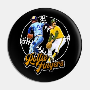 Retro Rollie Fingers Gold Tribute Pin