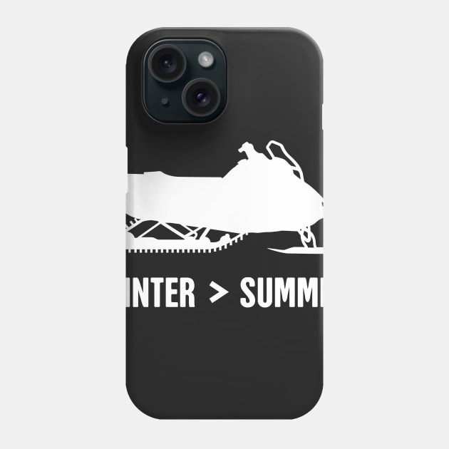 Winter And Summer - Funny Snowmobile Design Phone Case by MeatMan