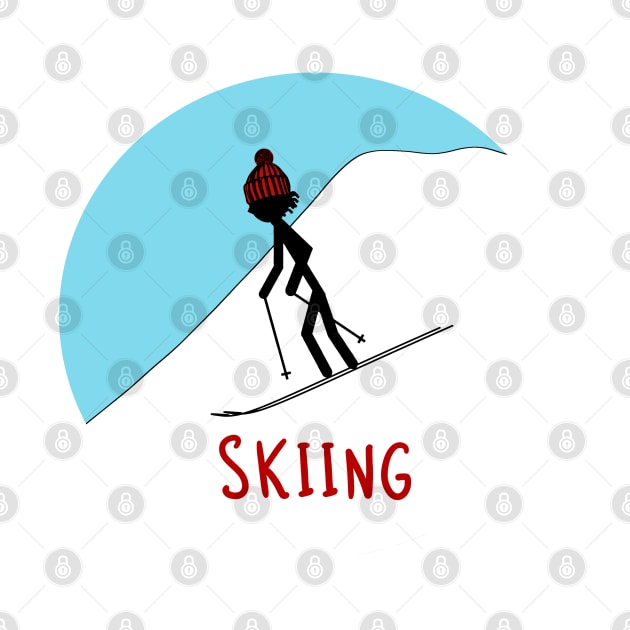 Skiing by SandraKC