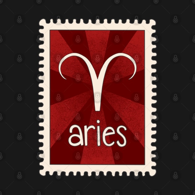 Aries Zodiac Sign Stamp by SRSigs