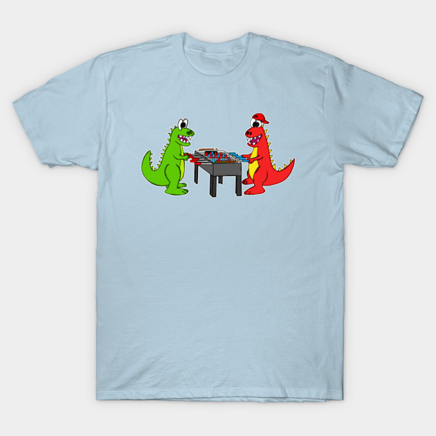 Discover Dinosaurs T-Rex Playing Table Football Foosball - Table Football - T-Shirt