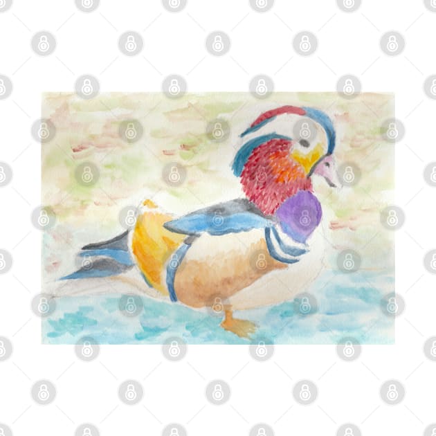 Mandarine duck by Ezhael