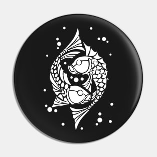 White koi fish. Symbol of good luck Pin