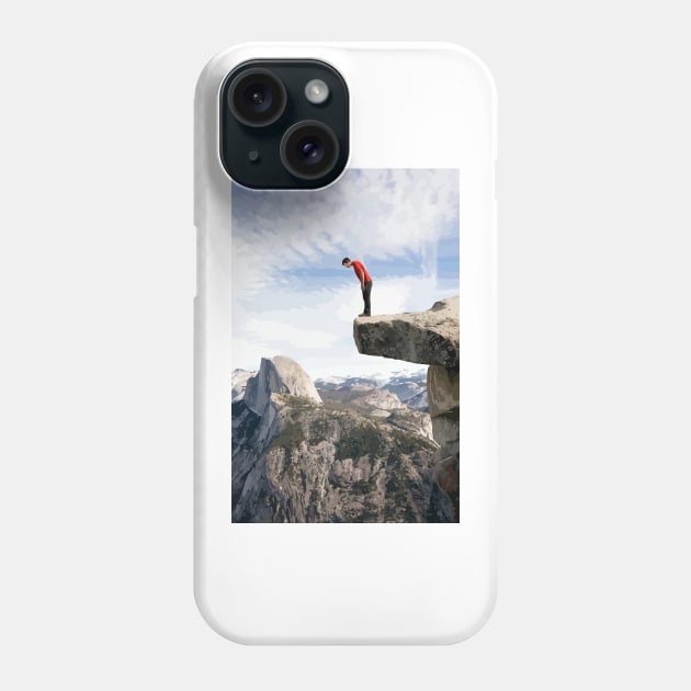 Alex Honnold Half Dome Painting Phone Case by gktb