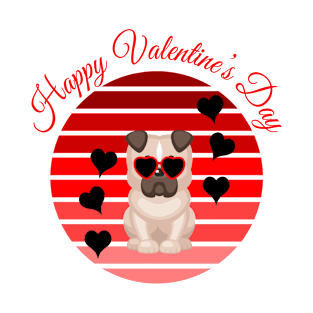 My Bulldog is My Valentine retro design T-Shirt