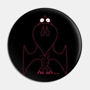 Pterodactyl dinosaur pink Pin