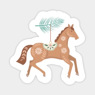 Folk Art Horse Ornament Magnet