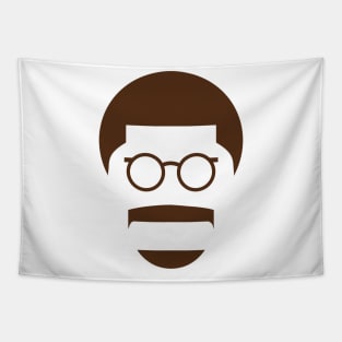 Man With Glasses Tapestry