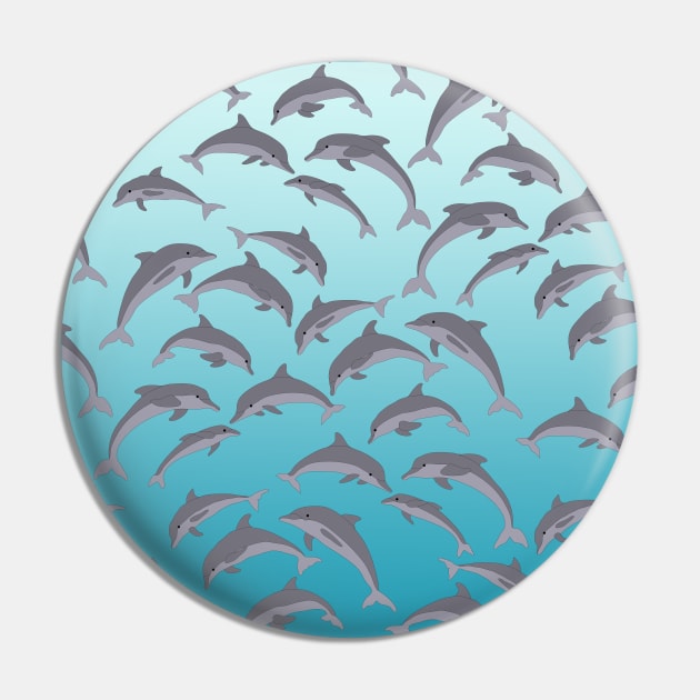 Dolphin Love Pin by Zodiart