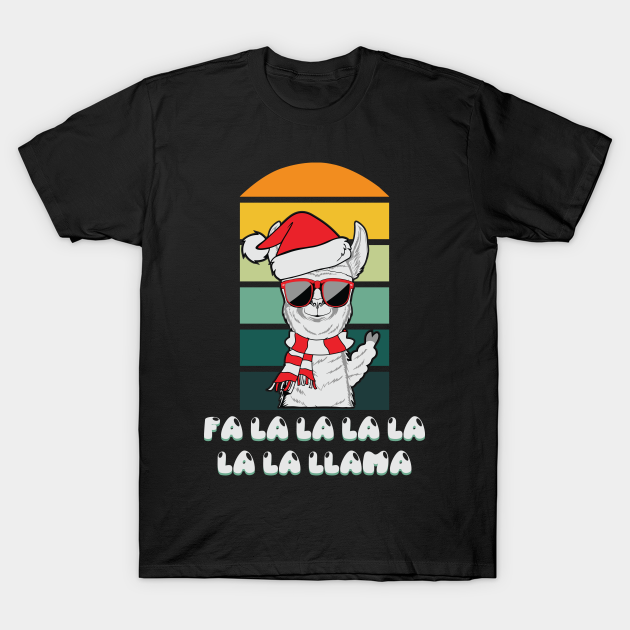 Discover Fa la la llama Christmas sunglasses Tshirt - Fa La La Llama Christmas - T-Shirt