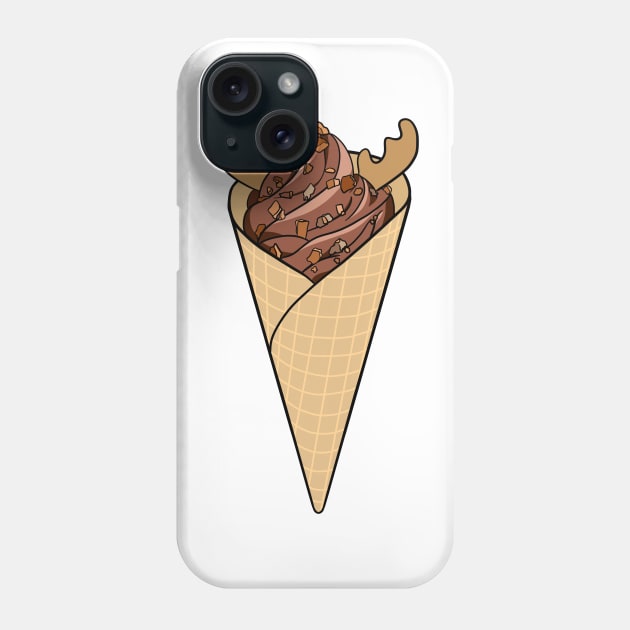 Reindeer Ice Cream Cone Phone Case by JustGottaDraw