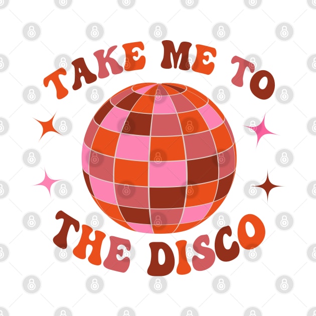Take Me To The Disco Groovy Retro 70s by yasminepatterns