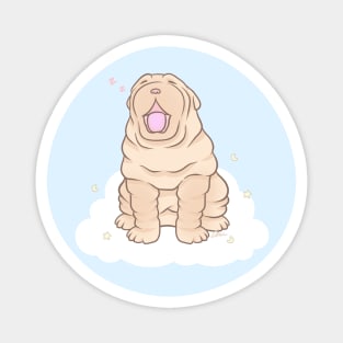 Cream Shar Pei Puppy - Cute Shar Pei Yawning II Magnet