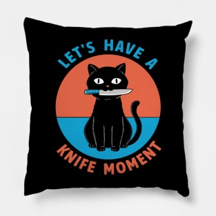 Cat knife moment Pillow