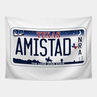 Amistad National Recreation Area license plate Tapestry