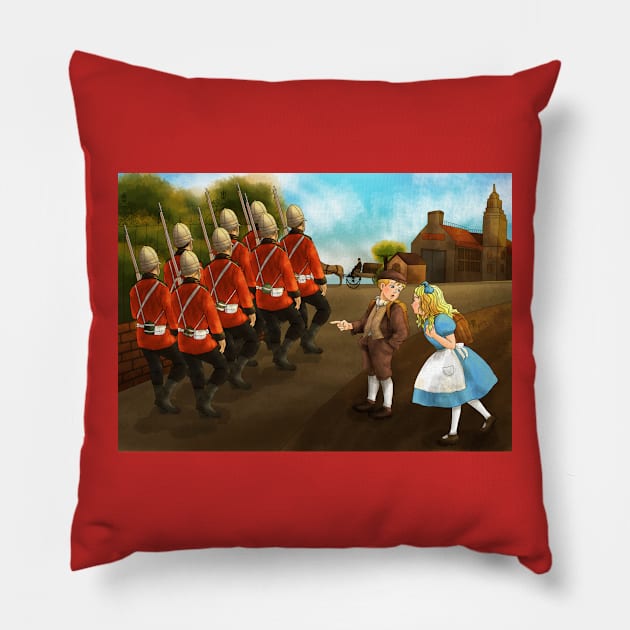 British Soldiers in Ohio Pillow by reynoldjay