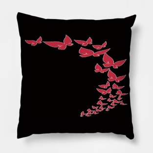 red butterfly pattern Pillow