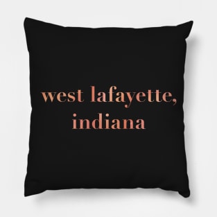 West Lafayette, Indiana Pillow