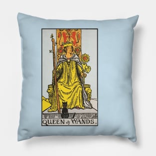 Queen of wands tarot card Pillow