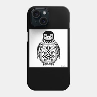 white penguin in snow pattern ecopop Phone Case