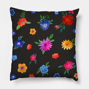 flowers blossoms brightly colored Pillow