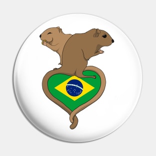 Gerbil Brazil (dark) Pin