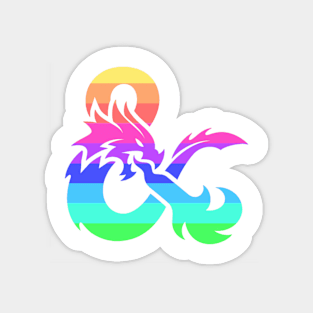 Rainbow Dungeon & Dragons Icon Magnet