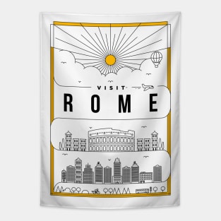 Rome Minimal Lineal Poster Tapestry