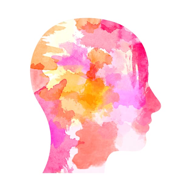 Watercolor Splash Head - Deep Pinks by discomethlab