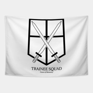 attack on titan logo trainee squad Tapestry