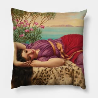 Dolce Far Niente by John William Godward Pillow