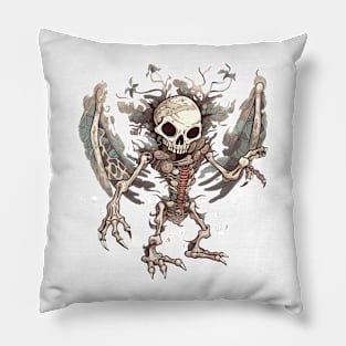 creepy skeleton Pillow