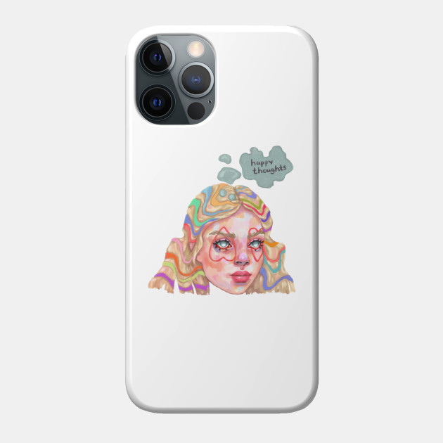 Happy thoughts - Trippy Design - Phone Case