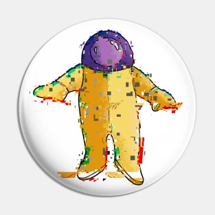 Glitching spaceman Pin