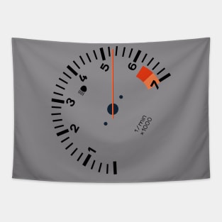 911 Sideways Tachometer (black) Tapestry